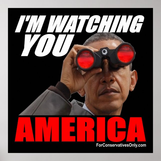 Póster Obama - Te estoy observando América (Frente)