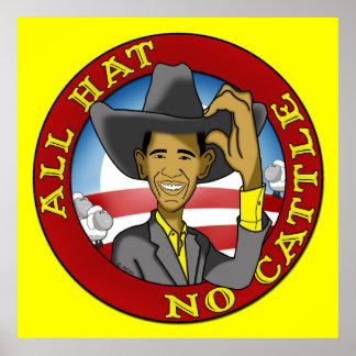 Póster Obama Todos Gorras No Hay Ganado