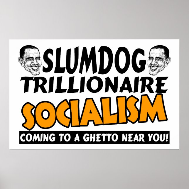 Póster Obama: Trillionario de Slumdog (Frente)