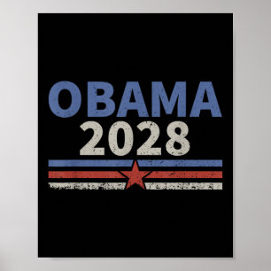 Póster Obama vintage 2028 Obama para presidente 2028 retr