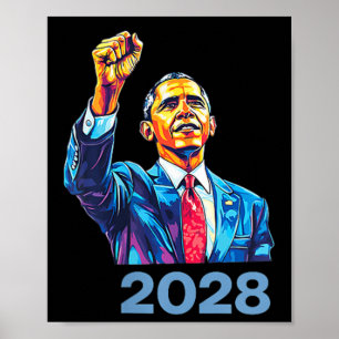 Póster Obama vintage presidente 2028 Obama