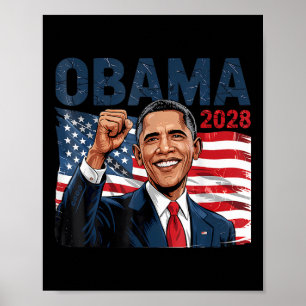 Póster Obama vintage presidente 2028 Obama retro amer ban