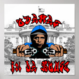 Póster Obamas En El Poster De La Casa De Da