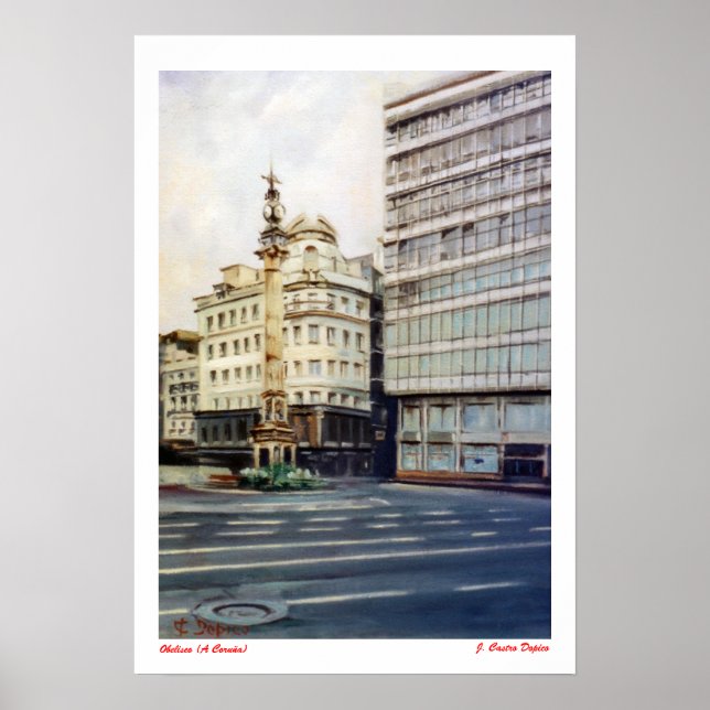 Póster Obelisco (A Coruña) (Frente)