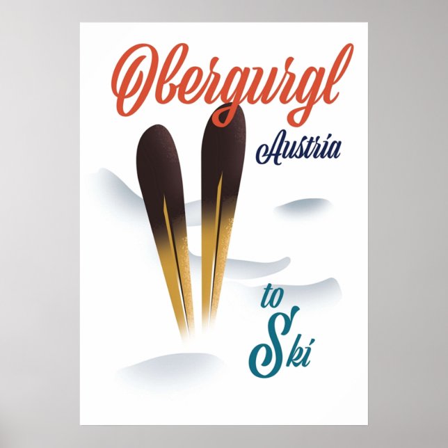 Póster Obergurgl Austria Vintage ski (Frente)