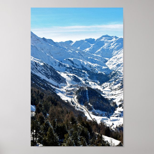 Póster Obergurgl Hochgurgl Tirol Alpes austríacos Austria (Frente)