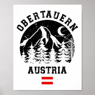 Póster Obertauern Austria Alps Ski Resort Alpine Skip A