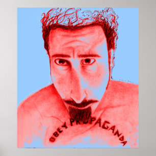 Póster obey propoganda red
