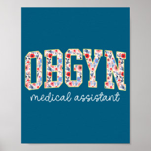 Póster Obgyn Médico Instantánea Floral Ob-gyn Médico Inst