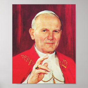 Póster Obispo Juan Pablo II de Roma