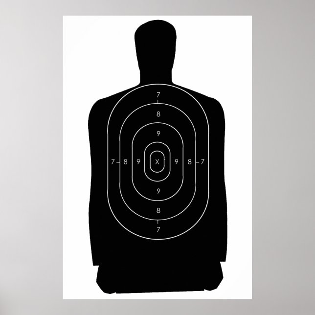 Póster Objetivo humano de la policía (Frente)
