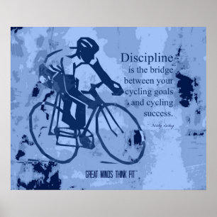 Póster Objetivos de ciclismo y Poster del éxito ciclista