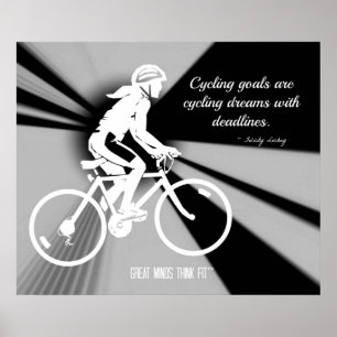 Póster Objetivos de ciclismo y sueños Poster motivacional