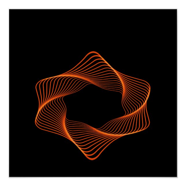Póster Objeto de toro de marco de alambre naranja (Anverso)