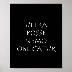 Póster Obligatur nemo ultraposado