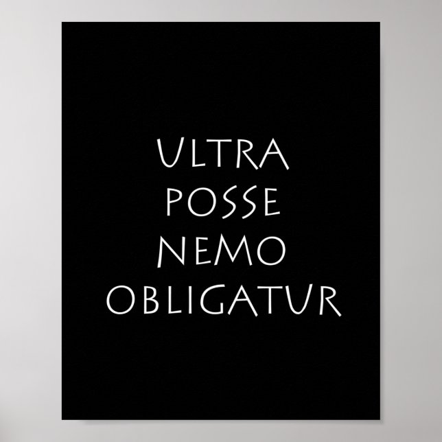 Póster Obligatur nemo ultraposado (Frente)