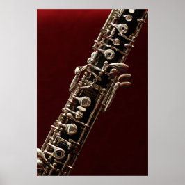 Póster Oboe - instrumento musical de leña de doble cara