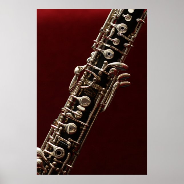 Póster Oboe - instrumento musical de leña de doble cara (Frente)