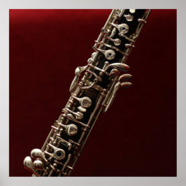 Póster Oboe - instrumento musical de leña de doble cara