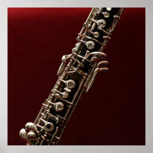 Póster Oboe - instrumento musical de vientos de madera de