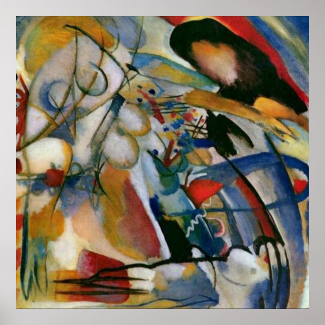Póster Obra abstracta de la improvisación de Kandinsky 33 (Frente)