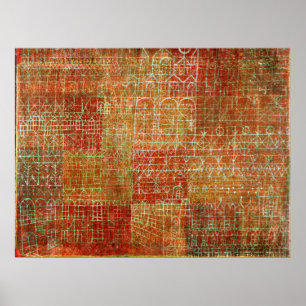 Póster Obra abstracta de Paul Klee, Catedral