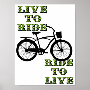 Póster Obra artística sobre el estilo de vida ciclista
