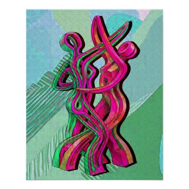 Póster obra de arte abstracta (Anverso)