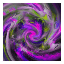Obra de arte de pintura de color púrpura giratoria