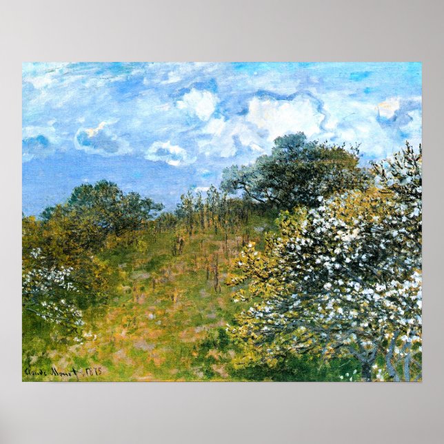 Póster Obra de Claude Monet, Primavera, (Frente)
