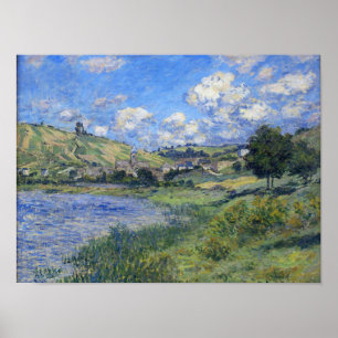 Póster Obra de Claude Monet, Vetheuil, Paysage,