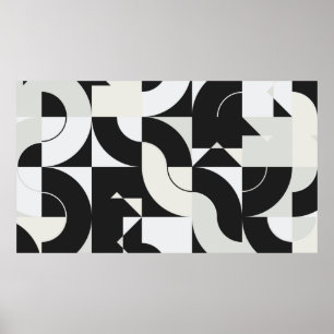 Póster Obra de composición en Bauhaus hecha con ele abstr