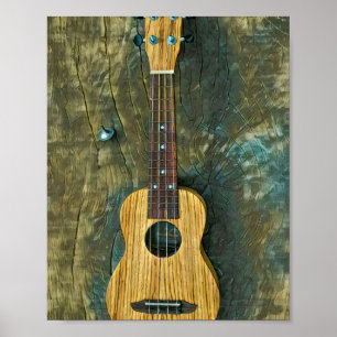 Póster Obra de guitarra vintage