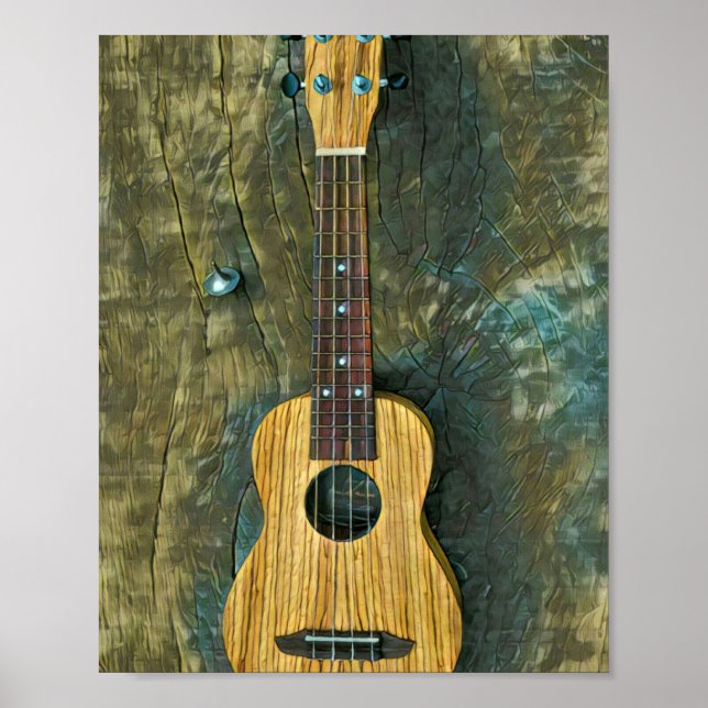 Póster Obra de guitarra vintage (Frente)