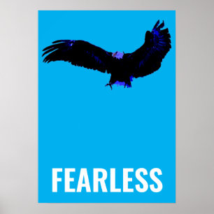 Póster Obra de valor motivacional del águila calva sin mi