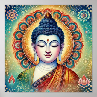 Póster Obra espiritual de Gautam Buddha