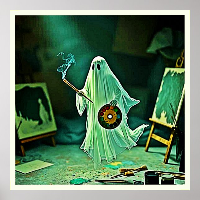 Póster Obra maestra de la fantasía de un artista fantasma (Frente)