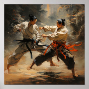 Póster Obra maestra de las artes marciales cautivadoras -