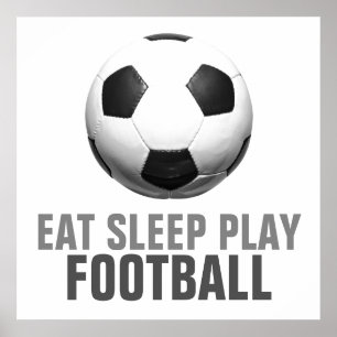 Póster Obra única de Fútbol de Eat Sleep Play