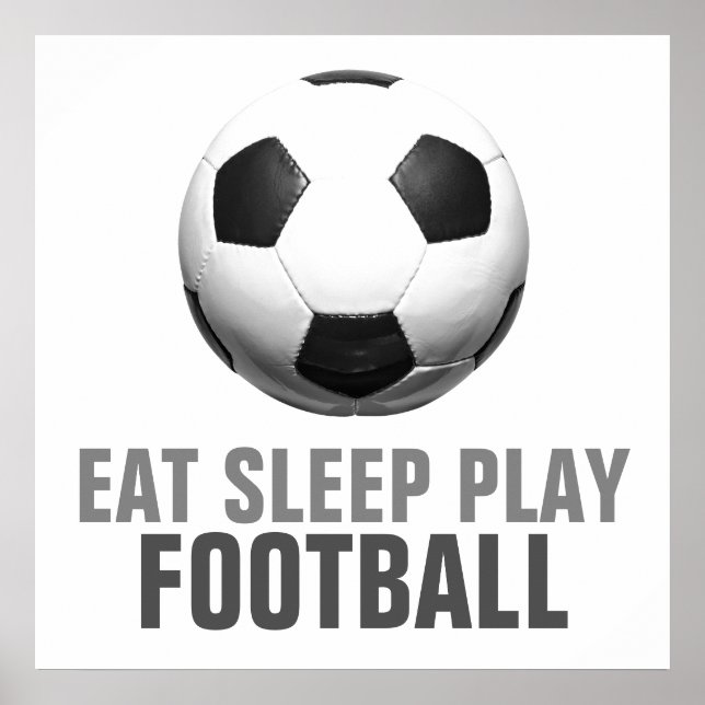 Póster Obra única de Fútbol de Eat Sleep Play (Frente)