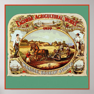 Póster Obras agrícolas de Lagonda