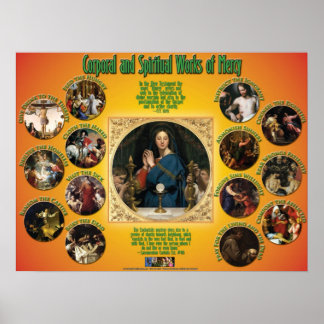 Póster Obras corporativas y espirituales de piedad