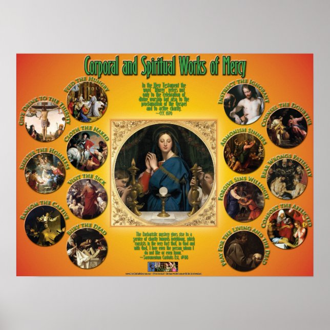 Póster Obras corporativas y espirituales de piedad (Frente)