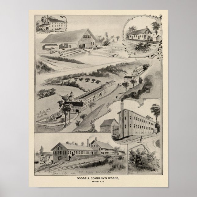 Póster Obras de la compañía Goodell, Antrim, NH (Frente)