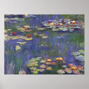 Póster Obras maestras de nenúfares de Monet