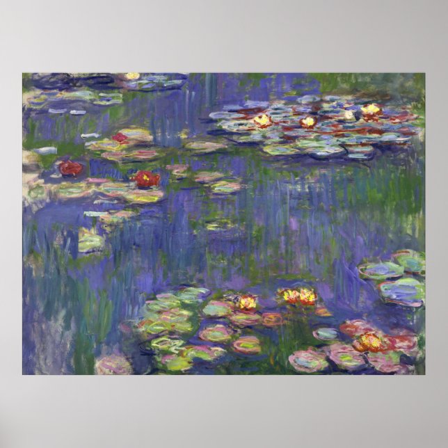 Póster Obras maestras de nenúfares de Monet (Frente)