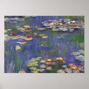 Póster Obras maestras de nenúfares de Monet