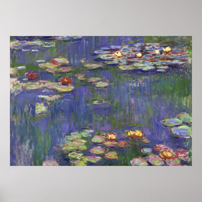 Póster Obras maestras de nenúfares de Monet (Frente)