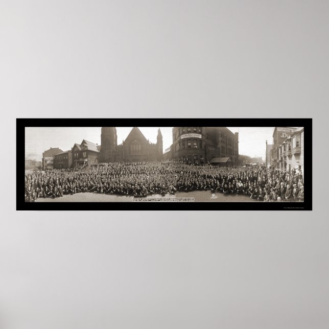 Póster Obreros mineros Cleveland Foto 1919 (Frente)