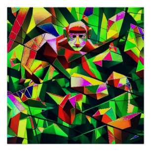 Póster Observación de monos